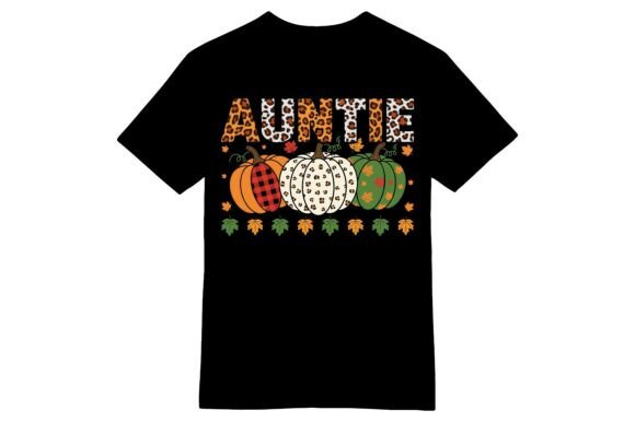 Auntie Leopard Print Pumpkin T-Shirt: A Graphic Design Gem