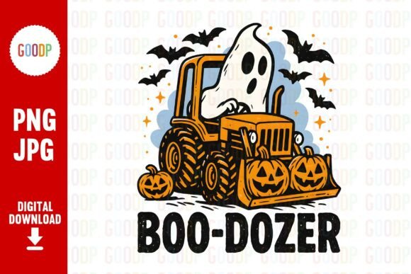 Boo-Dozer Halloween Tractor Png: A Fun Graphics Illustration