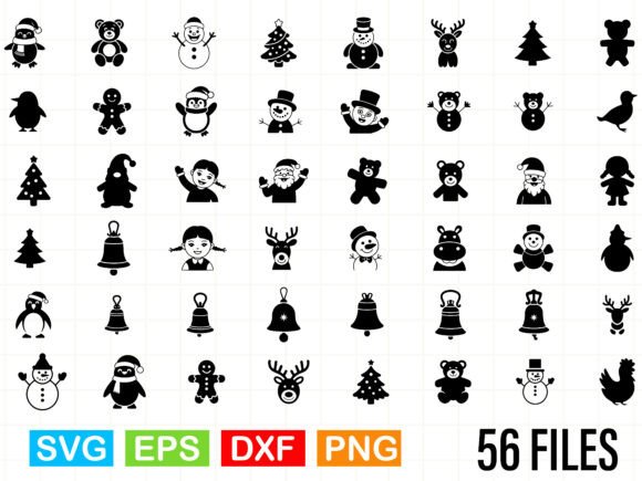 Christmas Icons Silhouette Bundle: A Festive Embroidery Must-Have