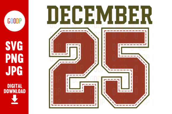 December 25 Varsity Numbers: A Versatile Graphics Illustration