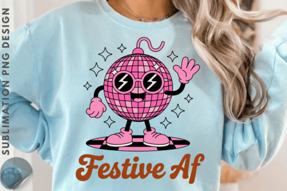 Festive AF Sublimation PNG Design: A Graphics Gem for Crafters