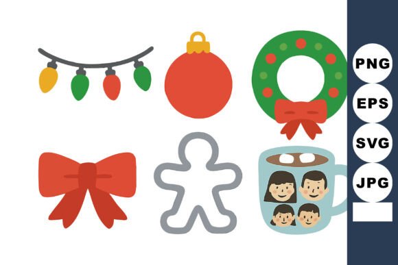 Festive Christmas Holiday Vector Graphics for Crafters