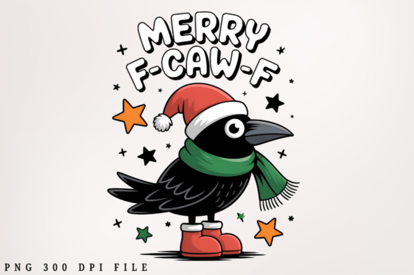 Funny Christmas F-Caw-F PNG: A Bold T-Shirt Design