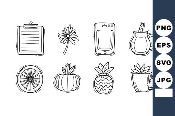 Hand Drawn Vector Icons for Creative Graphics