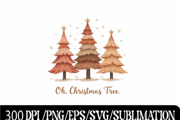 Oh Christmas Tree Aesthetic Design for T-Shirt Graphics