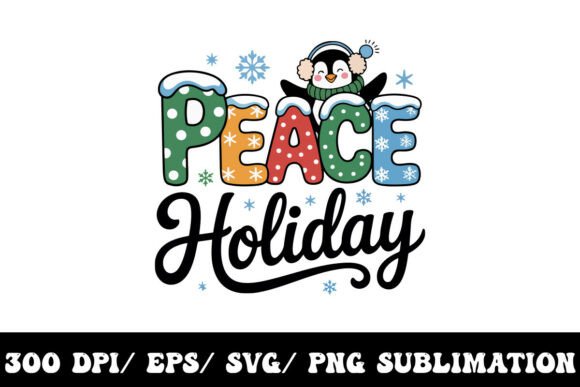 Peace Holiday Christmas T-shirt Design for Local Branding