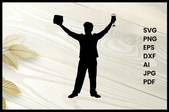 Person Toasting Bread Silhouette: A Versatile Graphics Asset