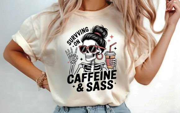 Review: Funny Sarcastic Caffeine T-shirt PNG for Branding