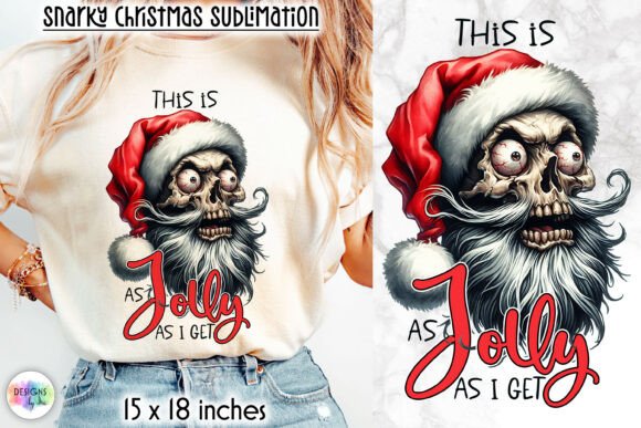 Scary Santa Skull Christmas Sublimation