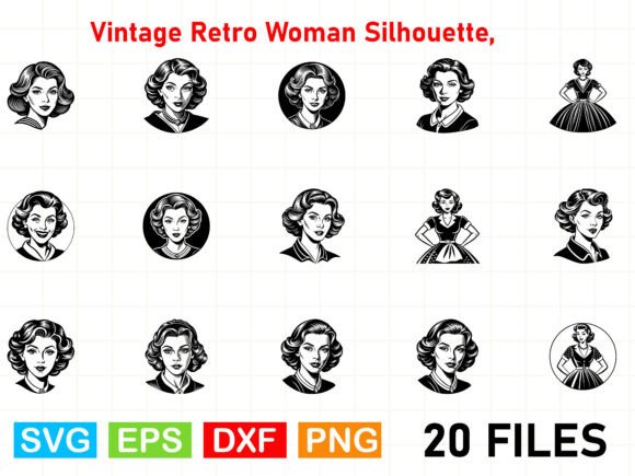 Vintage Retro Woman Silhouette: A Classic Choice